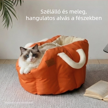 Vastagított meleg állat alvózsák kis- és közepes méretű kutyáknak és macskáknak, autóba és otthonba, hordozható kirándulásokhoz
