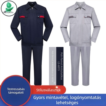 Poliészter–pamut antistatikus munkaruha készlet, tartós és légáteresztő
