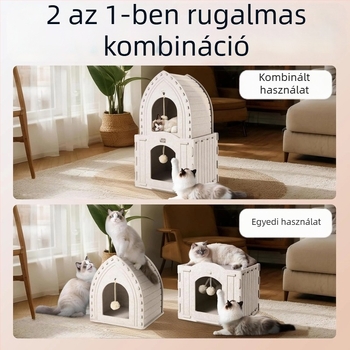 Felt macskafészek minden évszakra — fél-zárt macskavilla, karmolásálló és szöszmentes, testreszabható kisállatfészek