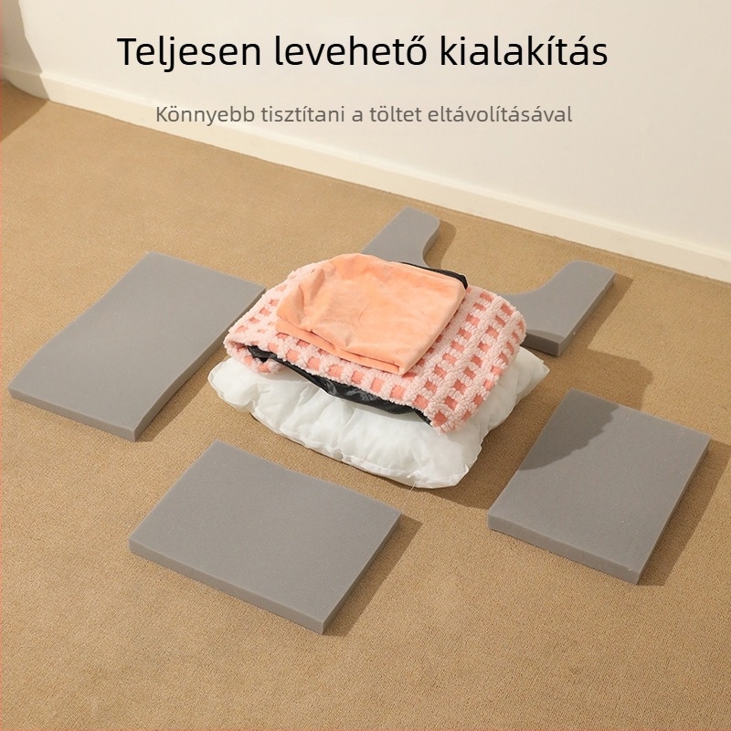 Z Őszi-téli macskafészek, szövött rácsos sorozat, kristály ultra-soft meleg P cotton, kis méretű kutyaágy