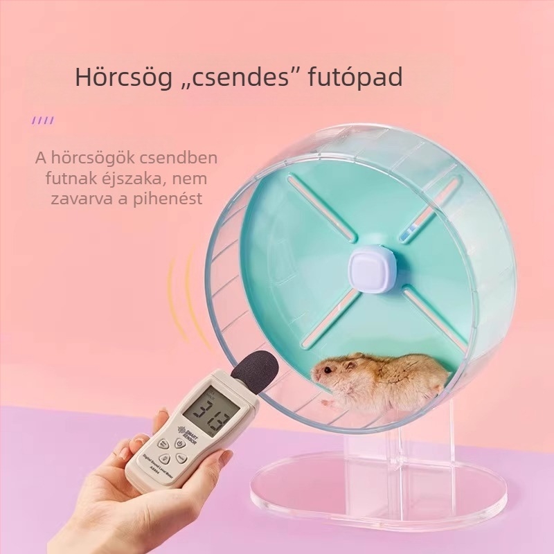 Csendes hörcsög futókerék, 26 cm, nagy méretű, futópad jellegű játék