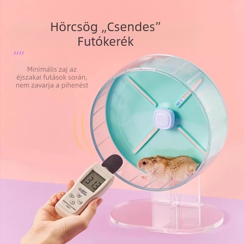 Csendes hörcsög futókerék, 26 cm, nagy méretű, futópad jellegű játék