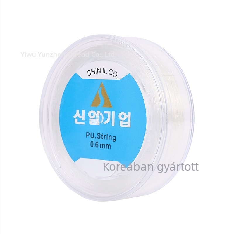 Átlátszó kristályos elasztikus zsinór DIY karkötők és nyakláncokhoz, 0.5–0.8 mm