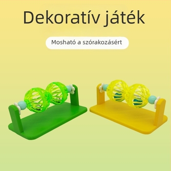 Hamster játékcsomag: futó labda, mászó játék, forgó harangos labda és fészekdísz