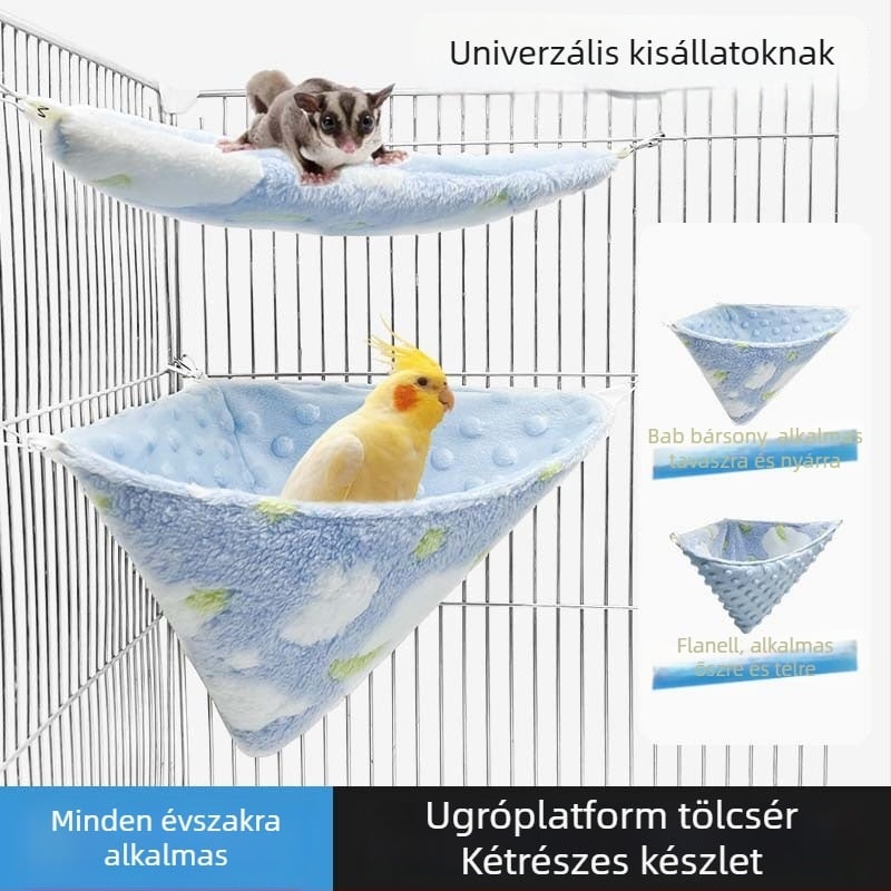 Minden évszakra szóló meleg odú, mászójáték és élőhely-dekoráció kisállatok számára