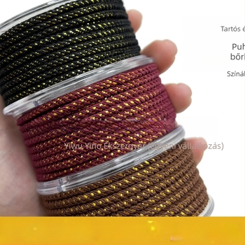 Arany Milánói zsinór 3.0 mm DIY ékszerekhez – karkötő és nyaklánc készítéséhez, kézzel kötve