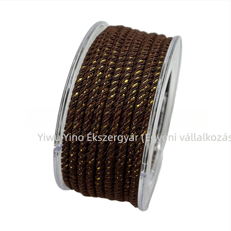 Arany Milánói zsinór 3.0 mm DIY ékszerekhez – karkötő és nyaklánc készítéséhez, kézzel kötve