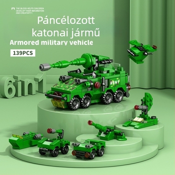 Lele Brothers kompatibil építőblokkok - katonai dinoszaurusz mecha összeállítás, oktató játék, 100–200 darab, ABS műanyag, színes doboz, 7–14 éveseknek