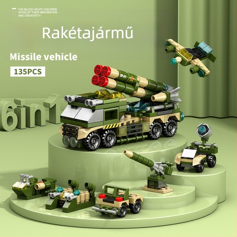 Lele Brothers kompatibil építőblokkok - katonai dinoszaurusz mecha összeállítás, oktató játék, 100–200 darab, ABS műanyag, színes doboz, 7–14 éveseknek