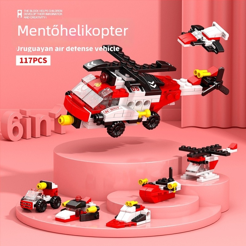 Lele Brothers kompatibil építőblokkok - katonai dinoszaurusz mecha összeállítás, oktató játék, 100–200 darab, ABS műanyag, színes doboz, 7–14 éveseknek