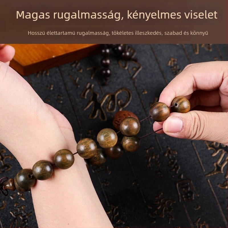 Kiváló minőségű rugalmas zsinór maggal körülvett gyöngyfűzéshez, kopásálló karkötő-zsinór, ékszerkészítéshez
