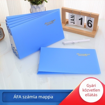 Irodai számla- és nyugta mappa, dokumentum rendező, ÁFA számlák tároló doboz, méret A5/A6