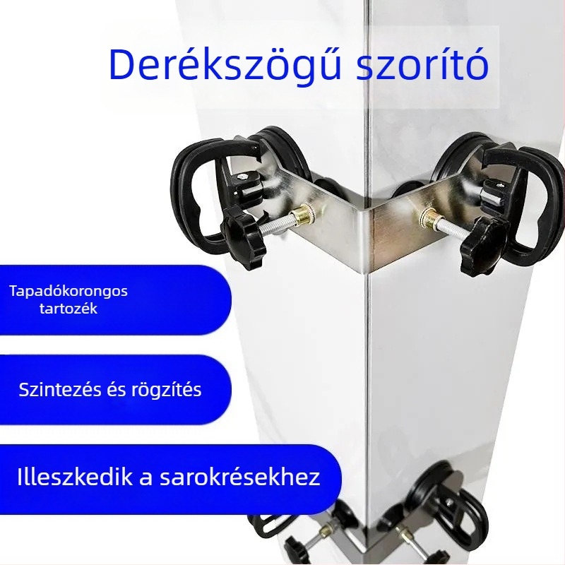 Két vákuumos csempe szintező 90°-os derékszögű csatlakozásokhoz, márvány és kerámia felületekhez