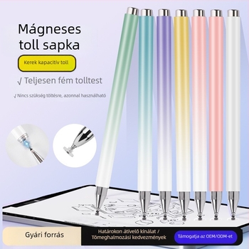 Kapacitív toll táblagépekhez és okostelefonokhoz – univerzális érintő stylus mágneses szilikon koronggal rajzoláshoz és íráshoz