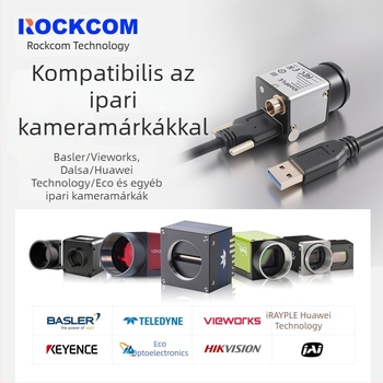USB 3.0 A-male Micro-B adatkábel csavaros fejjel ipari kamerákhoz (Hikvision, Huarui, Daheng)