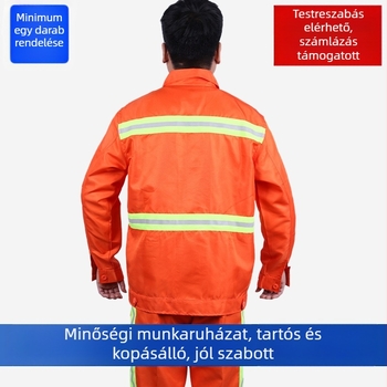 Férfi hosszú ujjú munkaruha szett közúti karbantartásra és zöldterületek karbantartására