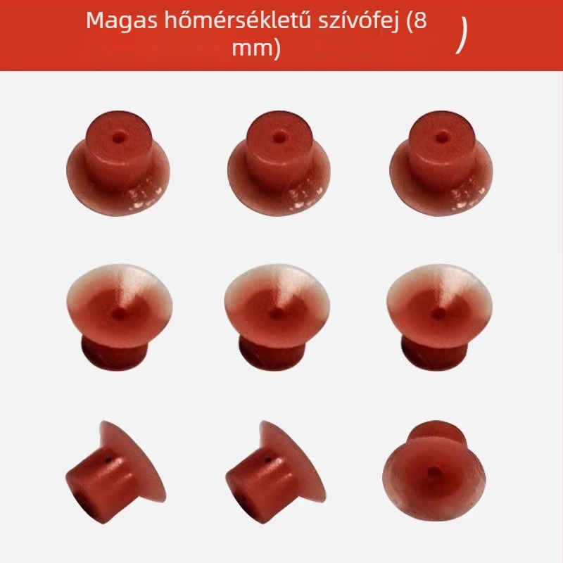 BGA javító állomáshoz szilikon szívóduza, 15 mm kör alakú nyílással, 450°C-ig ellenálló, 8 mm piros