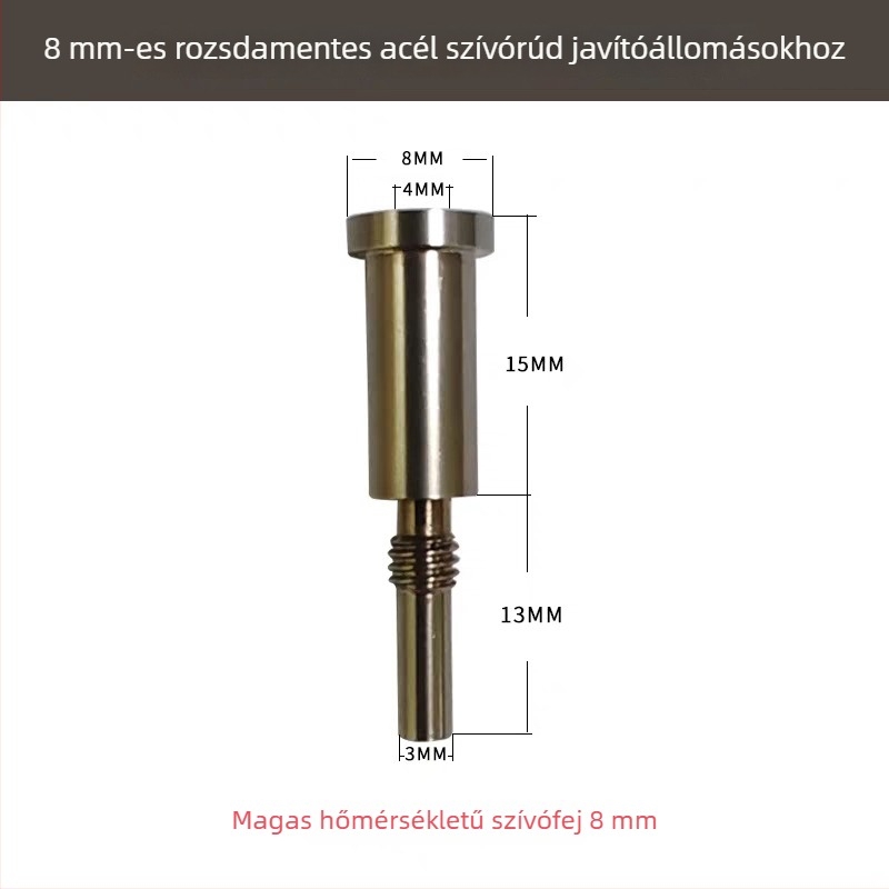 BGA javító állomáshoz szilikon szívóduza, 15 mm kör alakú nyílással, 450°C-ig ellenálló, 8 mm piros