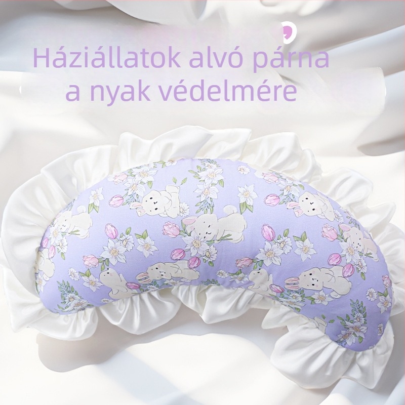 Kis méretű U-formájú párna háziállatoknak, puha, macskáknak és kiskutyáknak alváshoz.