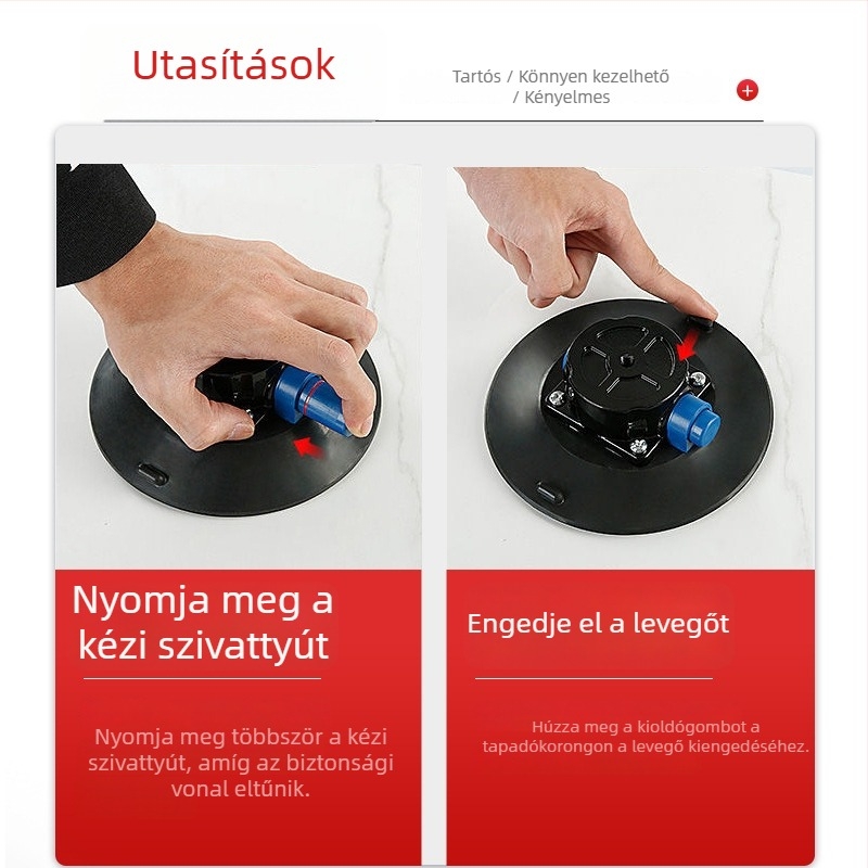 Autó karosszéria-deformációk javító eszköze üvegillesztővel, kézi pumpával, vákuumcsészékkel és kameratartóval (4.5–6 hüvelyk)