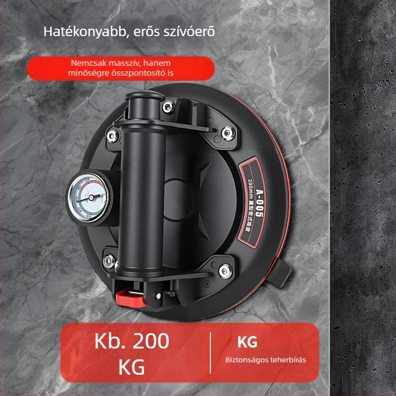 Vákuumpohár-emelő csempékre és üvegre – nehéz terhelésű eszköz nagy lemezek felemeléséhez
