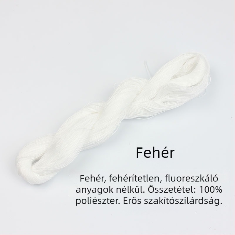 Hímzőfonal cipőtalpakhoz, vastag fehér pamutfonal, régi pamutfonal, poliészter quilt fonal