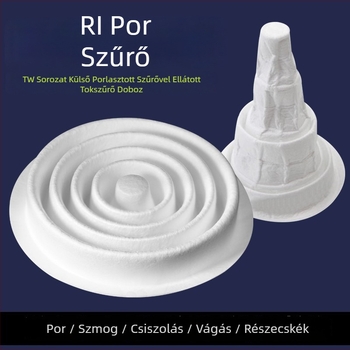 Porszem-ellenes maszk RI szűrőelemmel és spirálisan pamutszűrővel; szűrőpapír gázmaszkhoz, föld alatti szénbányászat