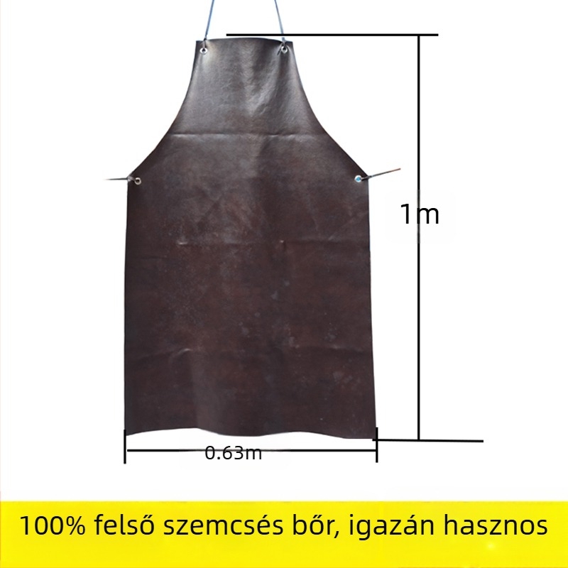 Hegesztők számára védőfelszerelés: teljes marhabőrből készült kötény és védőkabát, tűzálló, égésálló, magas hőmérséklet-ellenálló, vízálló, hosszú fazon