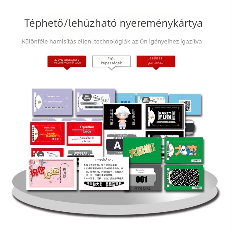Személyre szabott kaparós kártyák éttermi rendezvényekhez – DIY jutalmazó kártyák kézzel készítve