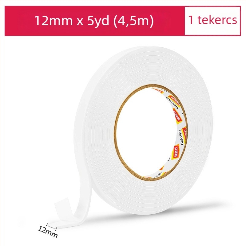 Deli habosított dupla ragasztó szalag, 24 mm széles, 2,5 mm vastag, könnyen téphető