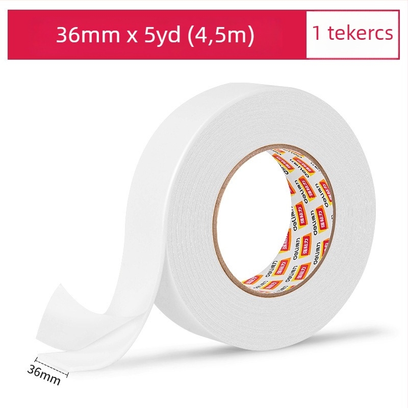 Deli habosított dupla ragasztó szalag, 24 mm széles, 2,5 mm vastag, könnyen téphető