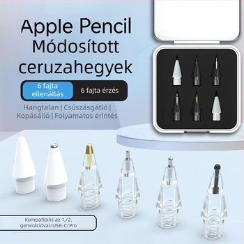 Apple Pencil Pro cserélhető hegye, kopásálló, csendes tollhegy iPadhez