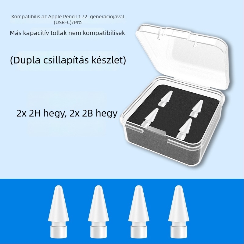Apple Pencil Pro cserélhető hegye, kopásálló, csendes tollhegy iPadhez