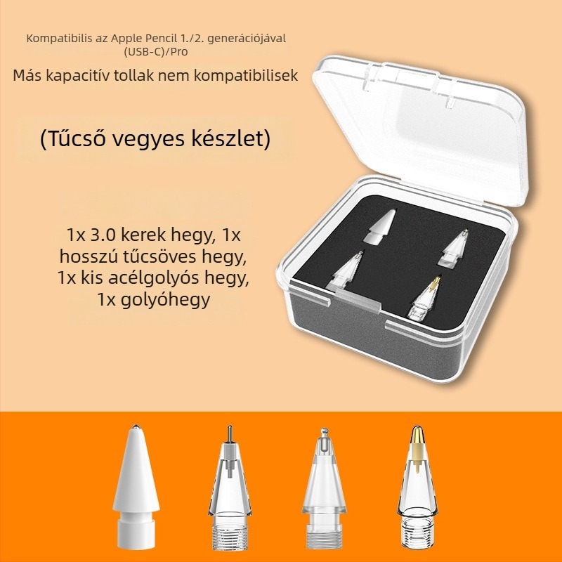 Apple Pencil Pro cserélhető hegye, kopásálló, csendes tollhegy iPadhez