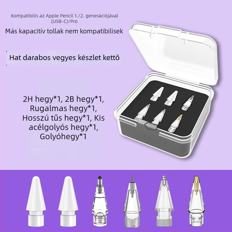 Apple Pencil Pro cserélhető hegye, kopásálló, csendes tollhegy iPadhez
