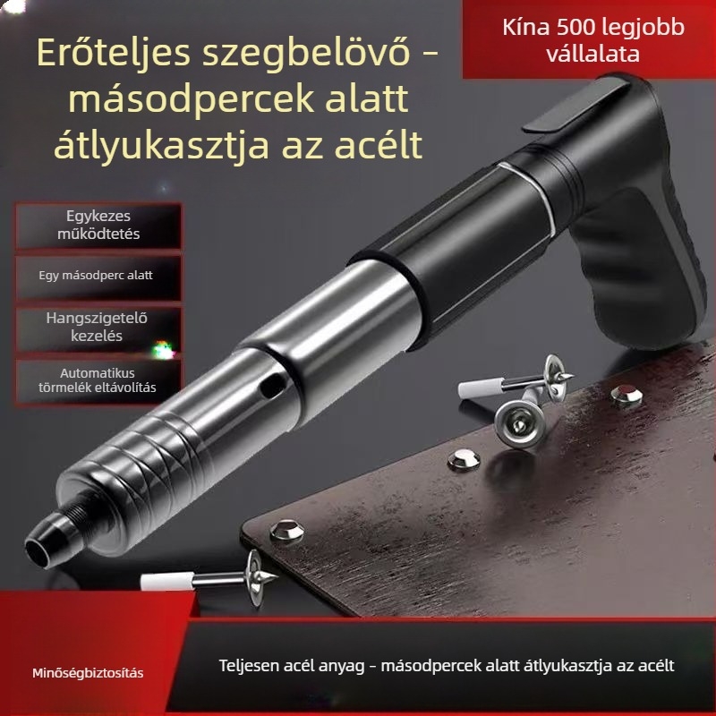 Szegbelövő pisztoly, mennyezeti szegező, kábelcsatorna szegező, pneumatikus eszköz cement rögzítéséhez, mini acélszegek, egyenes szegek