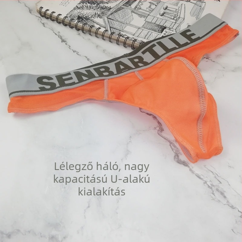 Férfi hálós tanga – átlátszó, légáteresztő, alacsony derekú