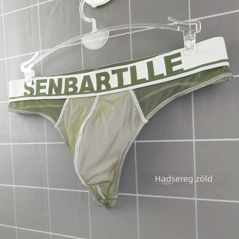 Férfi hálós tanga – átlátszó, légáteresztő, alacsony derekú