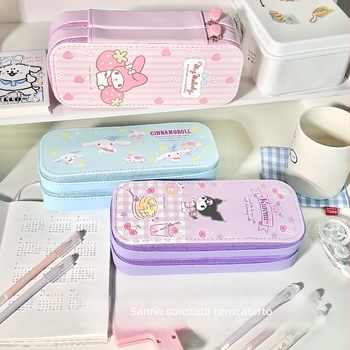 Sanrio írószertáskák kollekciója, nagy kapacitású, koreai verzió, középiskolásoknak és gimnáziumi diákoknak, stílusos multifunkcionális tolltartó