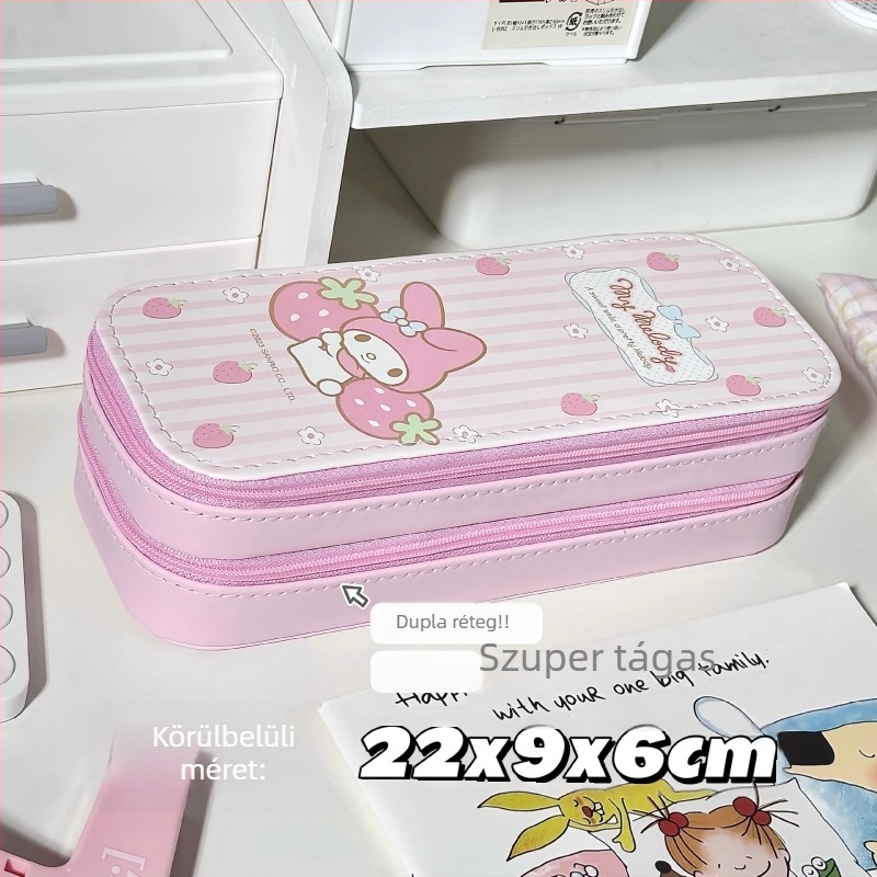 Sanrio írószertáskák kollekciója, nagy kapacitású, koreai verzió, középiskolásoknak és gimnáziumi diákoknak, stílusos multifunkcionális tolltartó