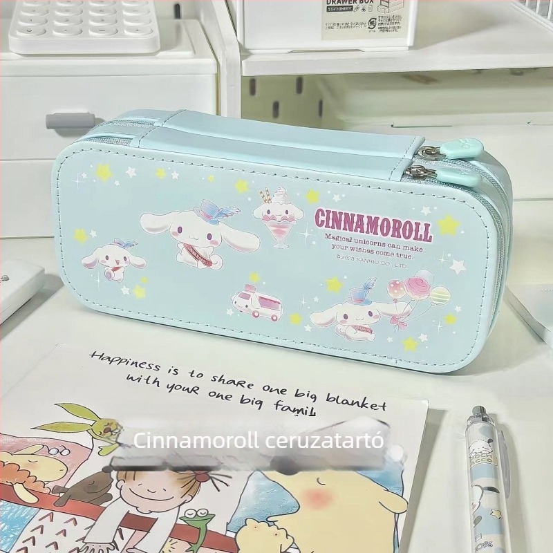Sanrio írószertáskák kollekciója, nagy kapacitású, koreai verzió, középiskolásoknak és gimnáziumi diákoknak, stílusos multifunkcionális tolltartó