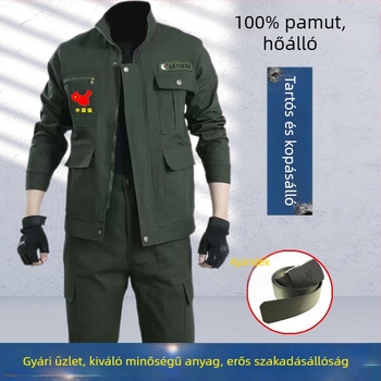 Férfi munkaruha-készlet ősz-tél, vastagított anyag, egyes darab vagy készlet, építkezéseken, hegesztők és autójavító műhelyek számára