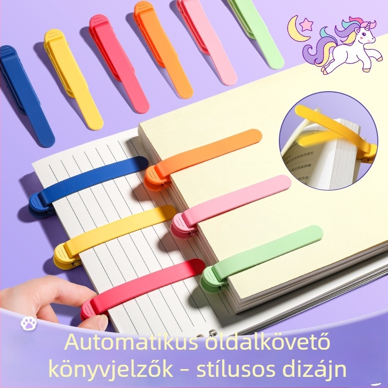 Kacsa csőr alakú, többfunkciós olvasási jelző, automatikus oldalkövetés, puha szilikon, megőrzi a formáját.