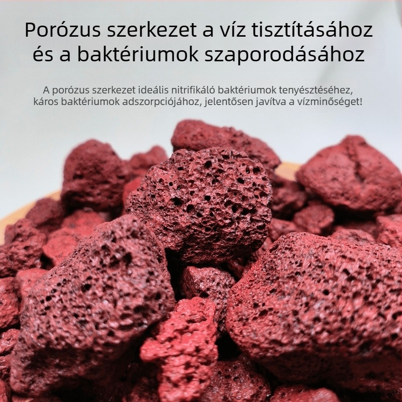 Akvarisztikus aljzat: vulkáni kő alapú aljzat növényeknek, trágyázó anyag és szűrőanyag