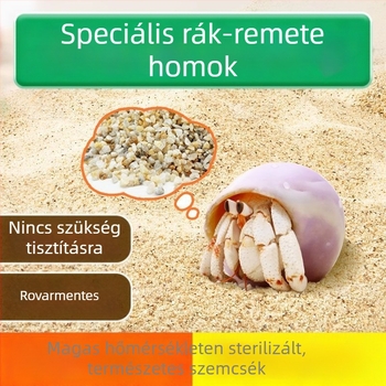Hermit rákok aljzataként használt homok növényes akváriumhoz – Természetes kagylóhomok dekorációhoz
