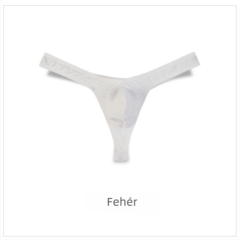 Férfi alacsony derekú tangás alsónemű, egyszínű, ice silk anyagból
