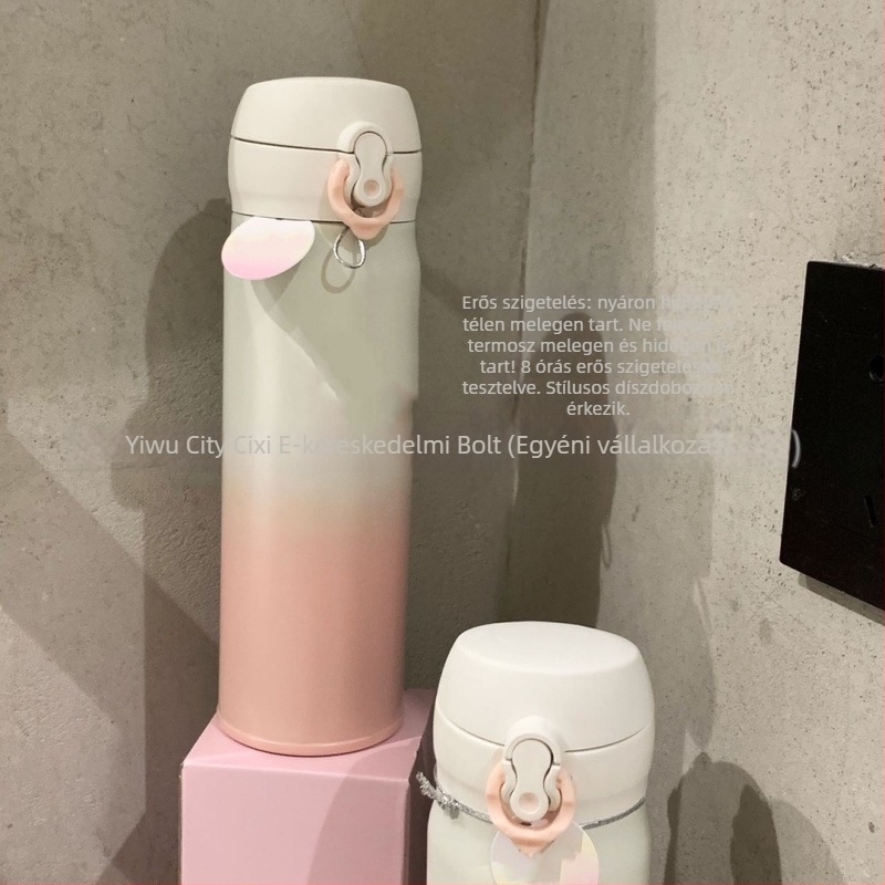 Sakura termosz 304 rozsdamentes acélból, 500 ml, hordozható, páros ajándék