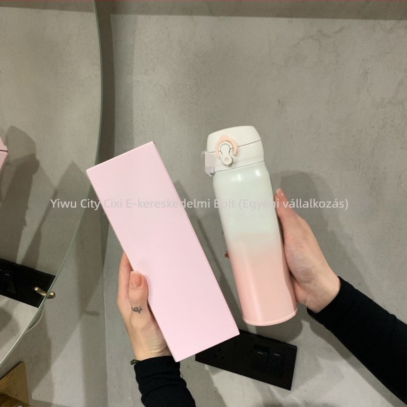 Sakura termosz 304 rozsdamentes acélból, 500 ml, hordozható, páros ajándék