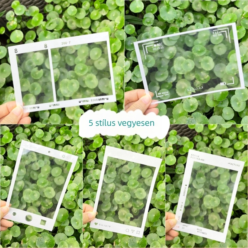 DIY száraz virágos könyvjelző készlet, átlátszó címkeanyaggal, lamináló filmmel és reliefes mintával