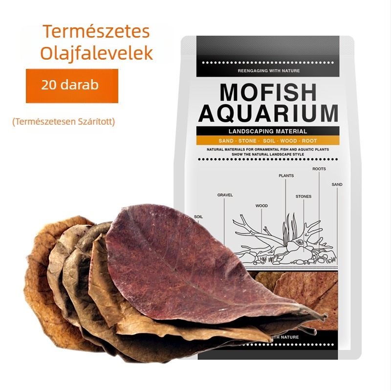 Akvarisztikus táj dekoráció szárított virágokkal, márka Cuttlefish, 50 db, méret 1